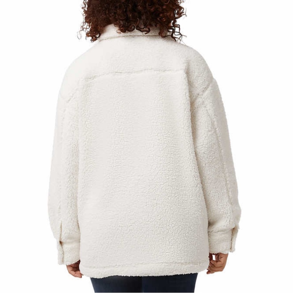 32 Degrees Ladies' Cream/White Cozy Shirt Jacket size M/L - Picture 4 of 8
